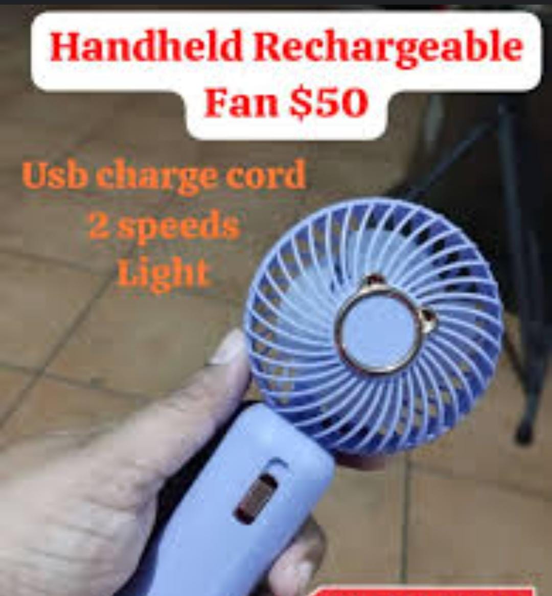 🪄✨ Handheld Rechargeable Mini Fan 🌬️💨 | 2-Speed ⚡, 2-Gear ⚙️ | Round Head Design 🔵 | Portable Personal Fan 🧊 | 4 Colors 🌈 Available 🎨