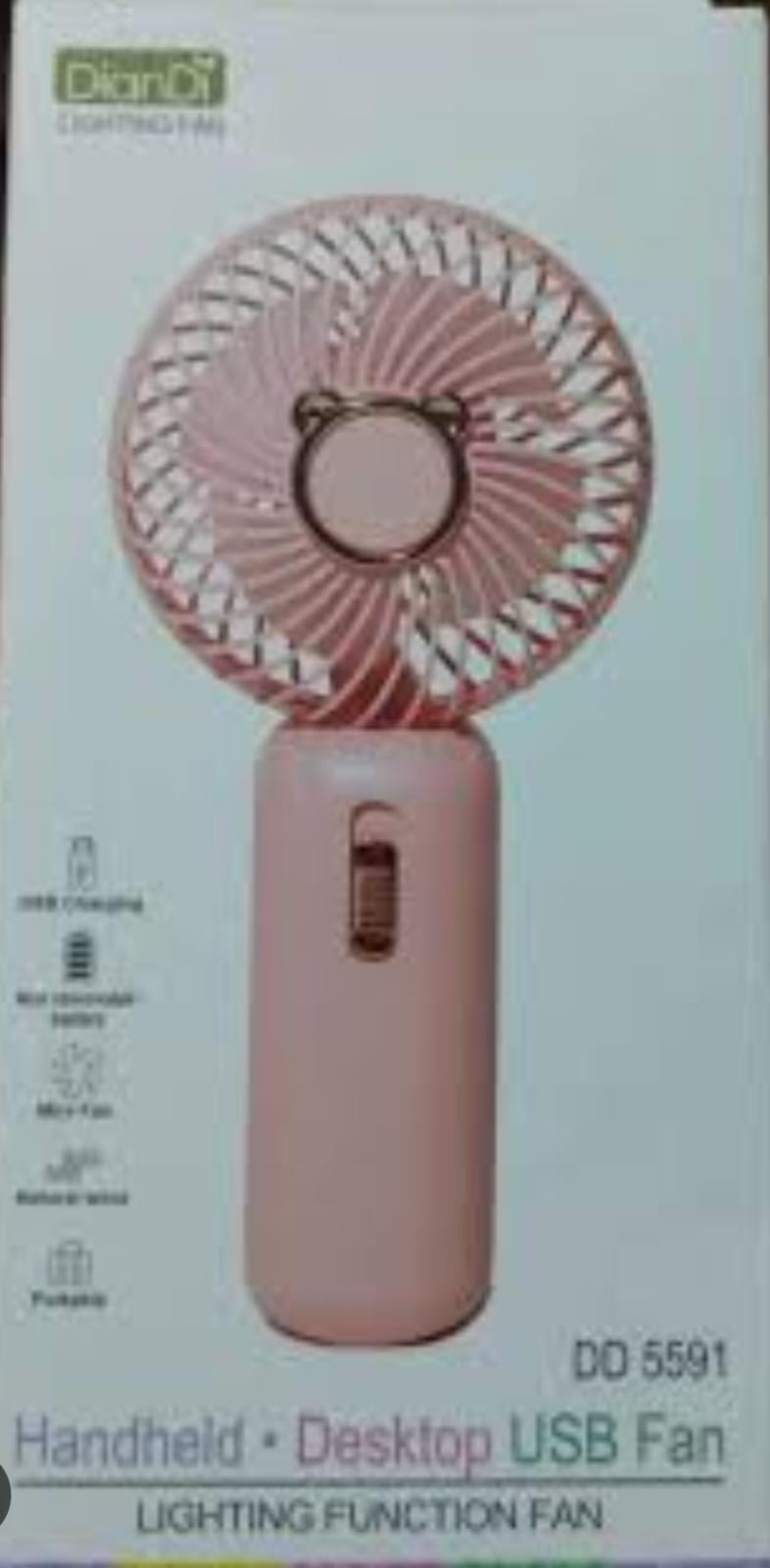 🪄✨ Handheld Rechargeable Mini Fan 🌬️💨 | 2-Speed ⚡, 2-Gear ⚙️ | Round Head Design 🔵 | Portable Personal Fan 🧊 | 4 Colors 🌈 Available 🎨