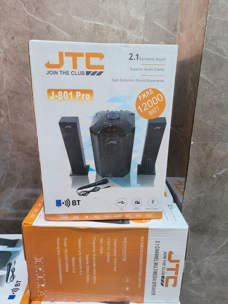 🎵 JTC MTUNGI 2.1CH Home Theater System 🔊 | Bluetooth Wireless 📱 | Deep Bass 🎶 | FM Radio 📻 | USB/SD Support 💽 | 12,000W Power ⚡ | Remote Included 🏠