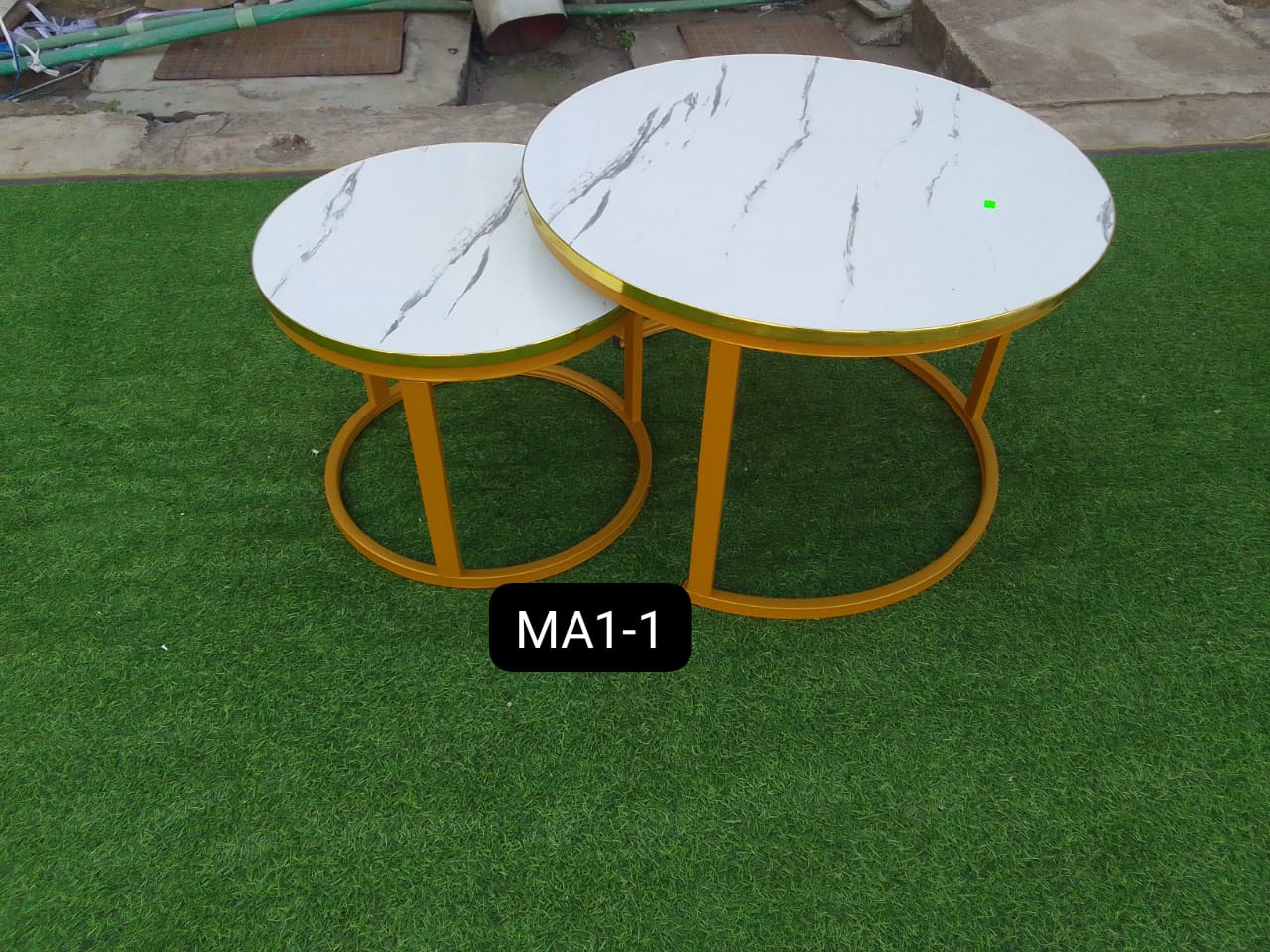 🤍✨ WHITE Nesting Coffee Table Set 🪑🌀 Marble-Effect MDF • Modern Minimalist 🏡 Space-Saving 2-Piece Living Room Tables 💎🪞