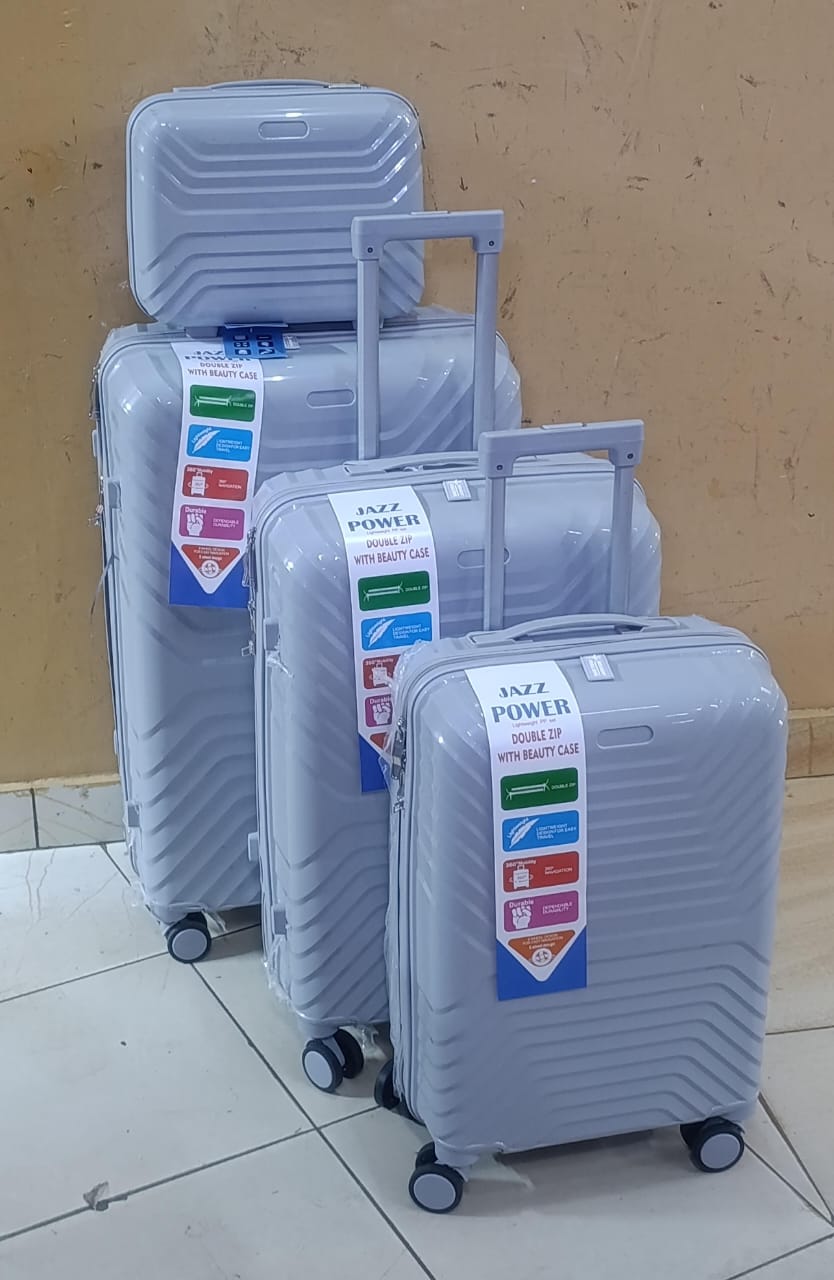 🔥🚨 PRICE DROP‼️ 4-in-1 Luxurious Unbreakable Suitcase Set 🧳✨ Size 2 | Zipper Frame, 360° Spinner Wheels, Telescopic Handle & Compression Straps | Travel with Class ✈️