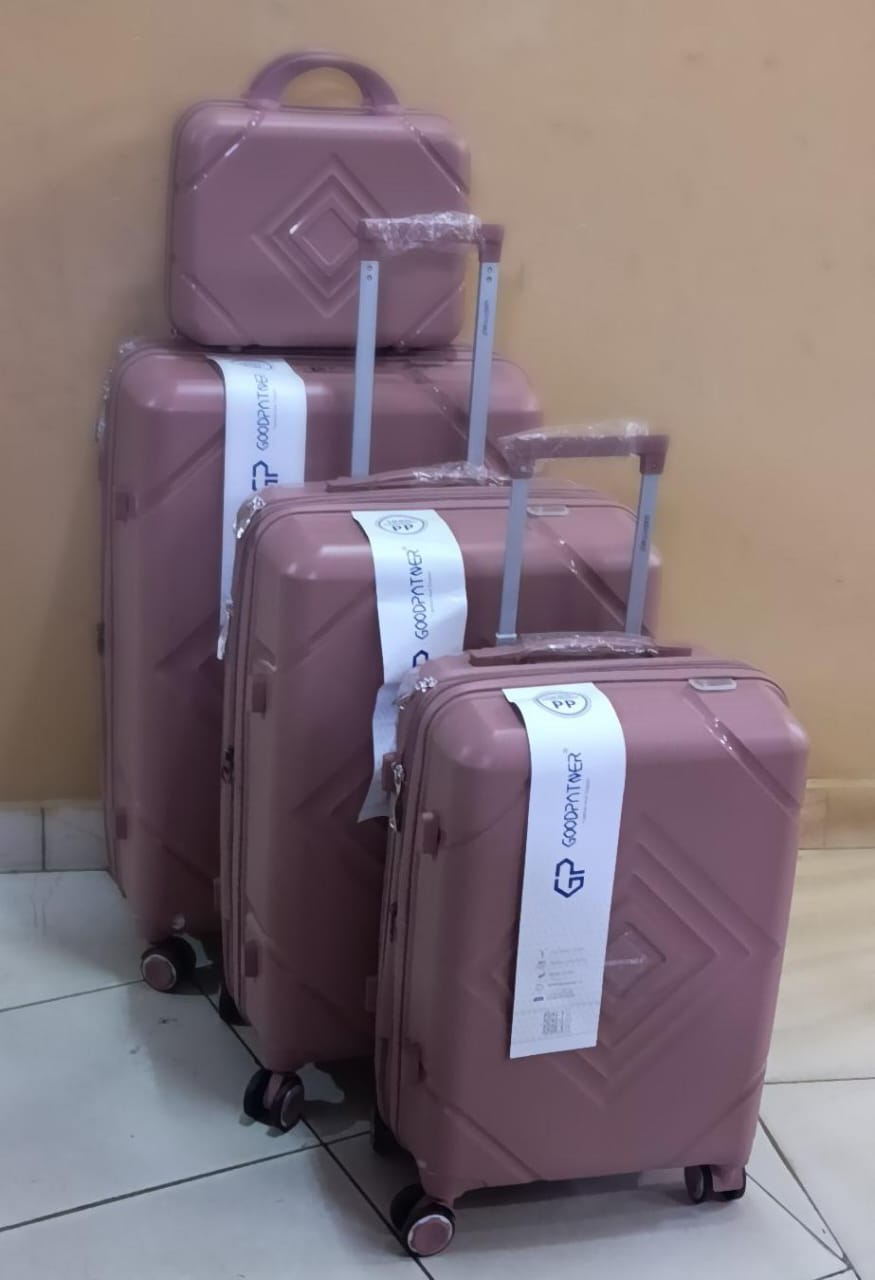 ✈️ Travel with Class 🧳4-in-1 Luxurious Unbreakable Suitcase Set 🧳✨ Hard Shell Travel Luggage with 360° Spinner Wheels 🔄 Telescopic Handle | Secure Zipper Closure 🔒 Durable Trolley Travel Bags Set