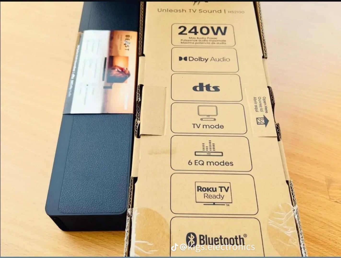 [LIMITED]🔊 Hisense HS2100 240W 2.1CH Sound Bar with Wireless Subwoofer 🎵 Bluetooth 5.0 📡 HDMI ARC Optical TV Speaker System 🎬 Home Theatre Deep Bass Soundbar for Smart TVs Kenya 🇰🇪 Tall boy