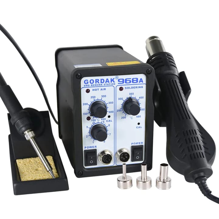Gordak 968A 2-in-1 Hot Air Desoldering Station Constant Temperature Electric Soldering Iron for Phone Repair Tools