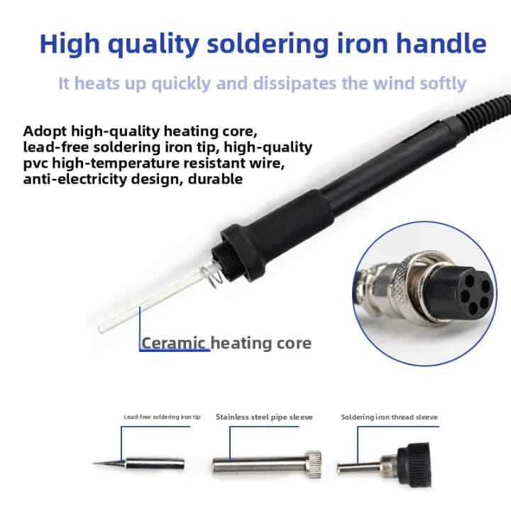 Gordak 968D Dual Digital Display 2-in-1 Rotate Hot Air Gun Mobile Phone Chip Repair Desoldering Station Tool