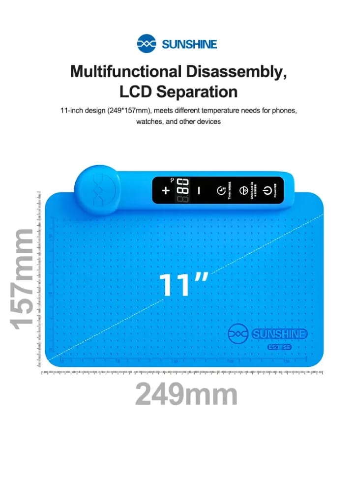 SUNSHINE LS3 SE LCD Screen Separator Machine 100W 40-120°C Adjustable Temperature with Timer for Phone and Watch Repair Tool