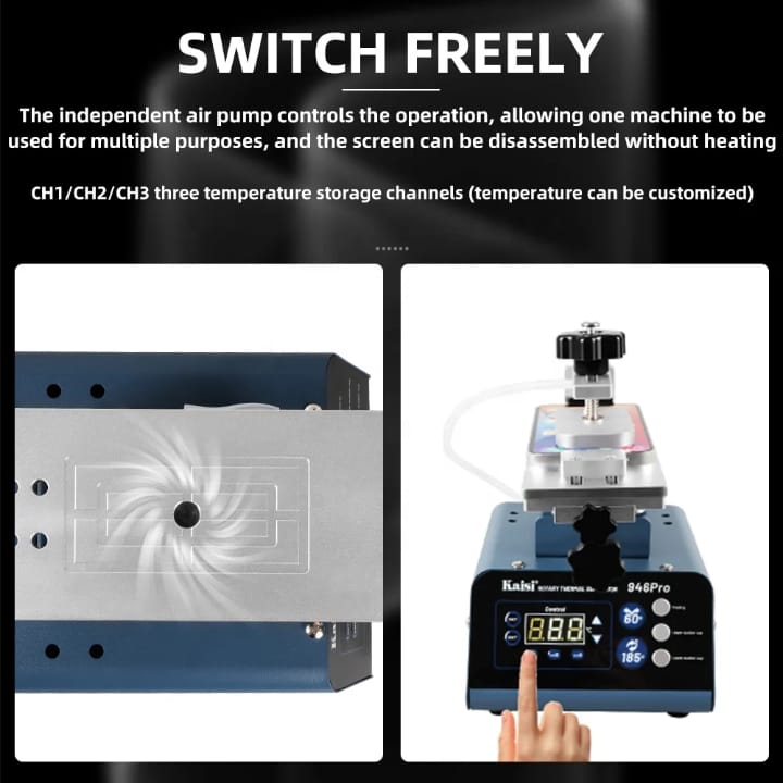 3 in 1 Glue Remove Machine TBK 318 Mobile Phone LCD Frame Separator Machine for iPhone Lcd Screen