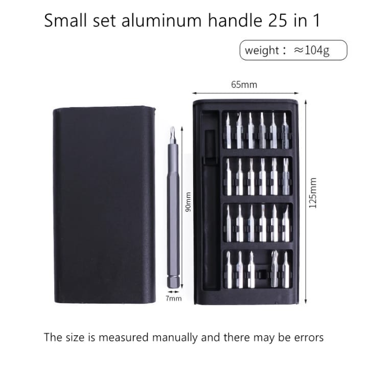 24-in-1 Aluminum Alloy Screwdriver Set with Magnetic Bits Industrial Grade Precision Repair Tool Kit for Electronics & Household