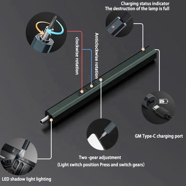 11 in 1 Battery Cordless Precision Electric Screwdriver Kit Mini Tools Set With Magnetic Bits for Phone Laptop Power Screwdriver