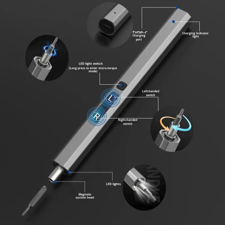 11 in 1 Battery Cordless Precision Electric Screwdriver Kit Mini Tools Set With Magnetic Bits for Phone Laptop Power Screwdriver