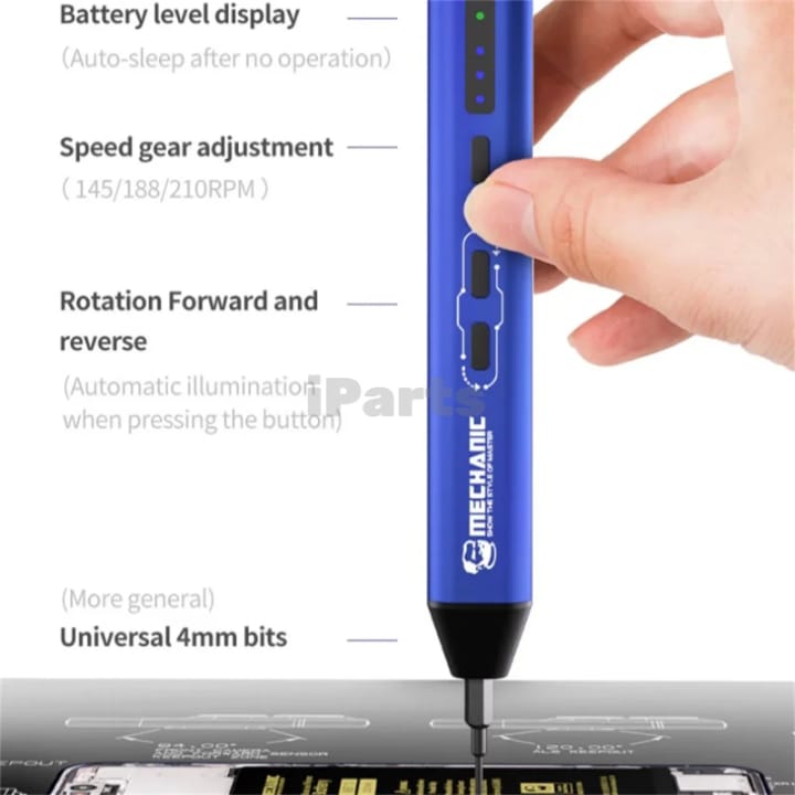 IParts Mechanic ES240 24 in 1 Electric Screwdriver Set S2 Alloy Steel Precision Bit 210RPM for Phone Repair Disassembly Tools