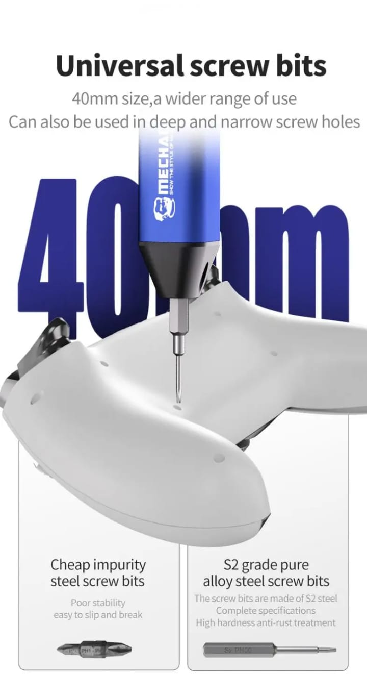 IParts Mechanic ES240 24 in 1 Electric Screwdriver Set S2 Alloy Steel Precision Bit 210RPM for Phone Repair Disassembly Tools