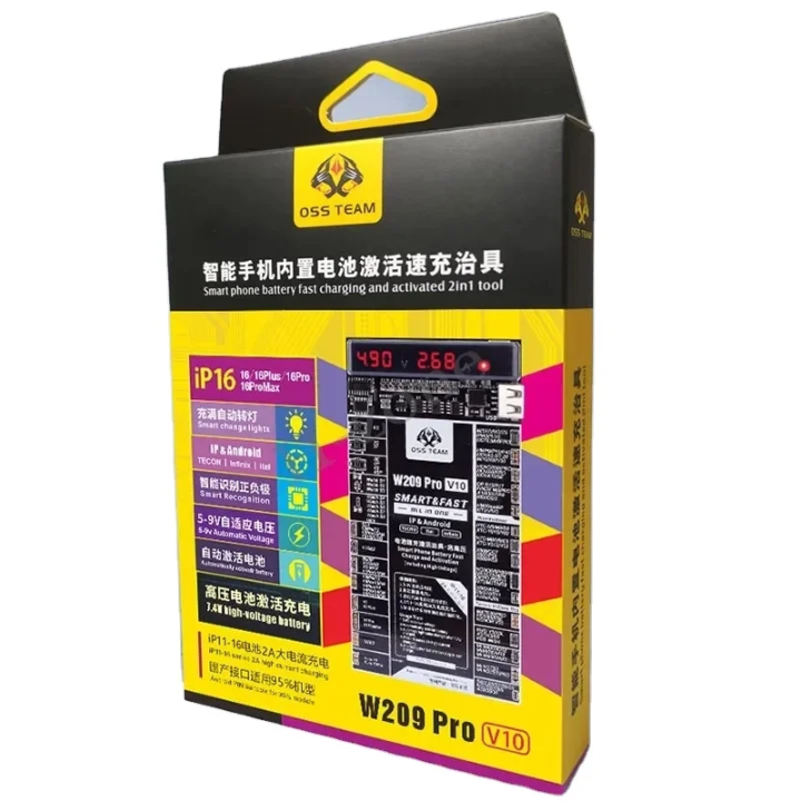 OSS Team W209 PRO V11Batery I-boot cable Activation Board for iphone 11 to  Iphone 17 Series for Apple Smart watch s1 - s8 Android Phones Fast Charging Tool Samsung Battery testing tool