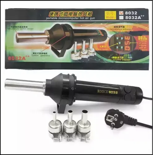 KOOCU 8032 PORTABLE HOT AIR GUN Hand Held Air Blower BGA Rework Station for Industrial Mobile Phone Electronics Repair 100 - 480 Degrees Celsius
