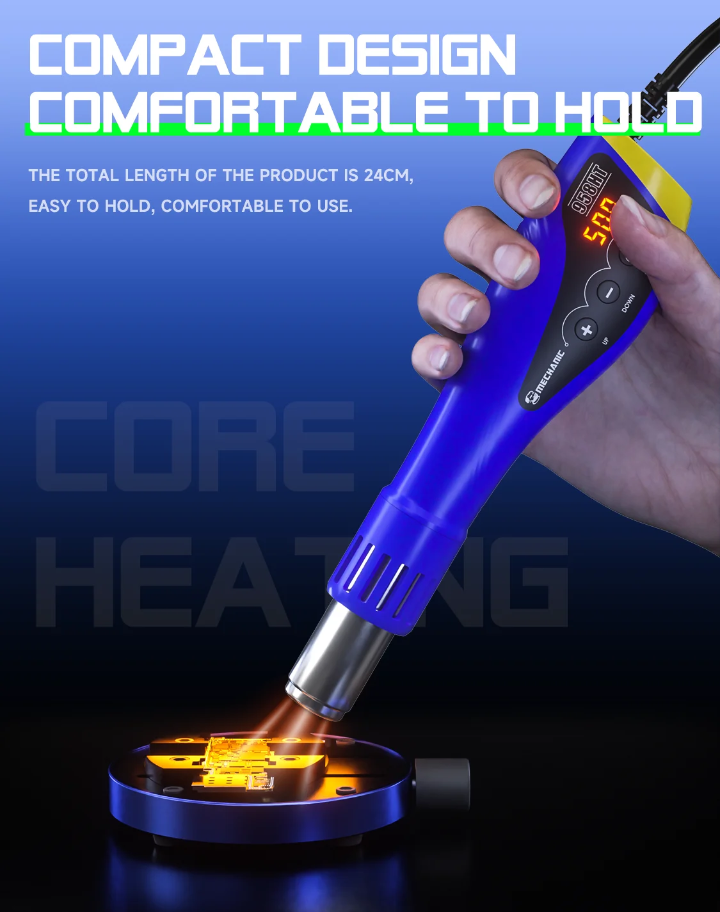 Mechanic 958HT 600W Portable HD Digital Display Hot Air Gun Rework Station BGA Reballing