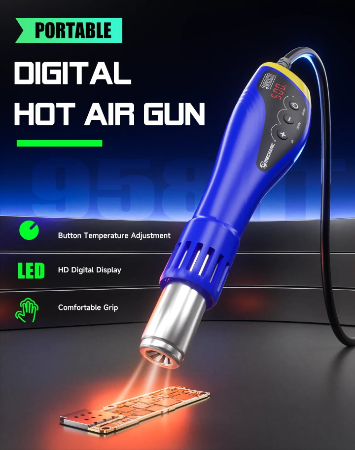 Mechanic 958HT 600W Portable HD Digital Display Hot Air Gun Rework Station BGA Reballing