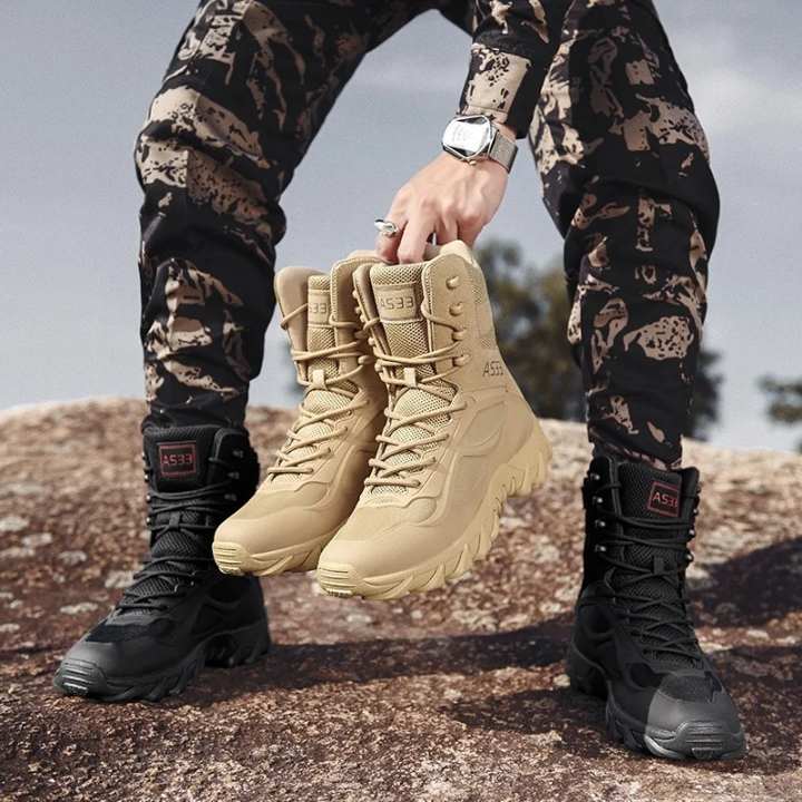 5.11  Mens Breathable Slip Resistant Army Combat Boots Desert Military Tactical Boot Lightweight Hiking Shoes Sand Color