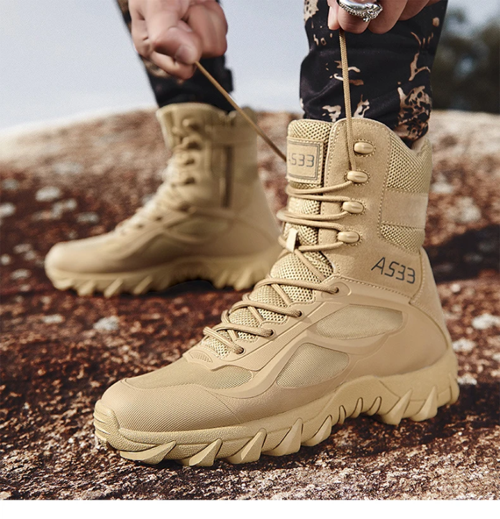 5.11  Mens Breathable Slip Resistant Army Combat Boots Desert Military Tactical Boot Lightweight Hiking Shoes Sand Color