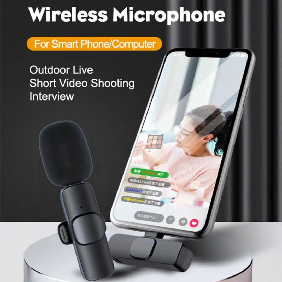 Wireless microphone, Content creators Wireless microphone  supports phones, tablet, notebook