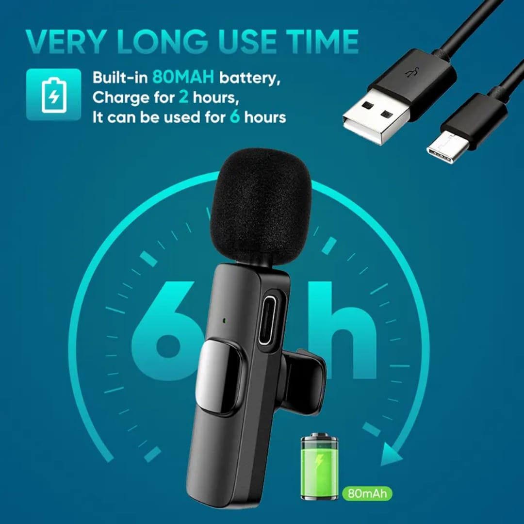 Wireless microphone, Content creators Wireless microphone  supports phones, tablet, notebook