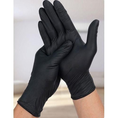 Black Nitrile Gloves 100pcs Food-Grade Disposable Powder-Free Latex-Free Gloves for Cleaning Cooking Salon & Household Use