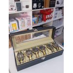 12-Slot Wooden Watch Organizer – Glass Top Jewelry & Watch Display Case