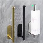 Toilet Paper Holder,Self Adhesive Wall Mount Towel Holder For Kitchen Bathroom,SUS SteelToilet Roll Rustproof Rack