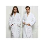 Cotton Bathrobe Long Shawl Collar Plush Bathrobe- Unisex