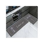 High quality HEAVY grip Rubber underside floor 2pcs set 3D kitchen mat NON SLIP