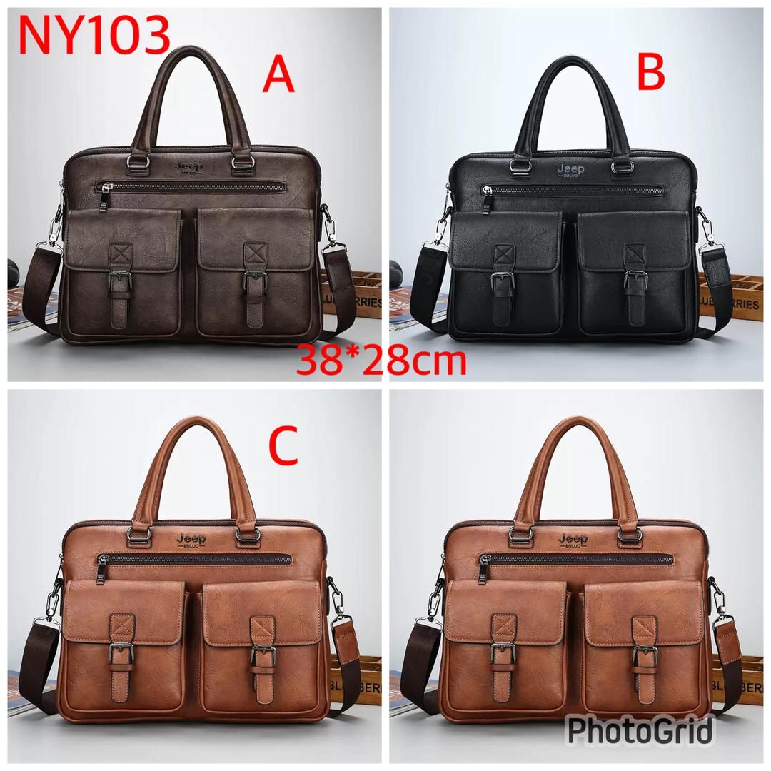 Jeep double pocket laptop bags fully Restocked Size 38*28 fits laptop upto 15 inch  leather perfect material 🔸very strong