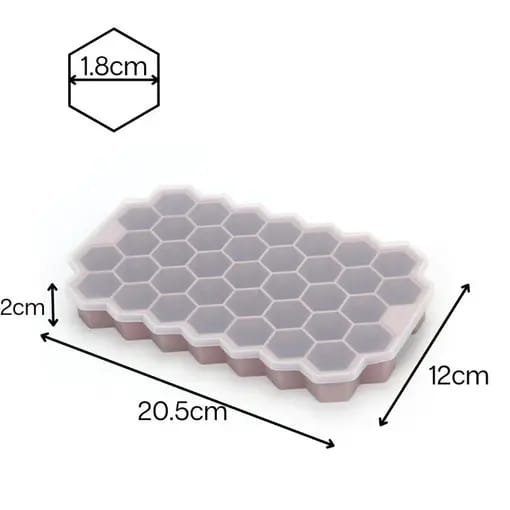37 Grids Honeycomb Silicon Ice Cube Maker Tray Stack-able Silicone Flexible Mold Freezer Grinding Easy Release Reusable mold 37 Grids Silicon Ice Cube Maker Tray