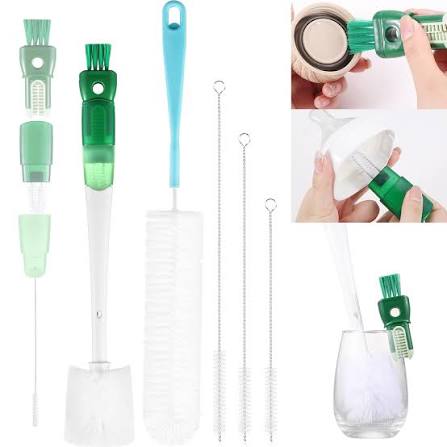5in1 Tumbler cleaning brush set/Multifunctional Bottle Cleaning Brush cleans various types of drinkware and their components