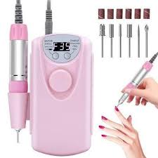Professional rechargeable electric nail drill designed for manicure and pedicure tasks, such as removing gel polish, trimming nails, and clearing cuticles