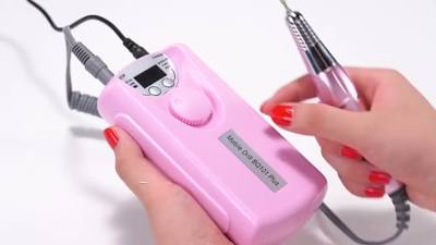 Professional rechargeable electric nail drill designed for manicure and pedicure tasks, such as removing gel polish, trimming nails, and clearing cuticles