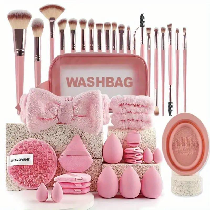 40Pcs professional Makeup Kit Makeup Brush Set Eye Shadow Mixing Brush Beauty sponge makeup brush Female Cosmetics Beauty Tools