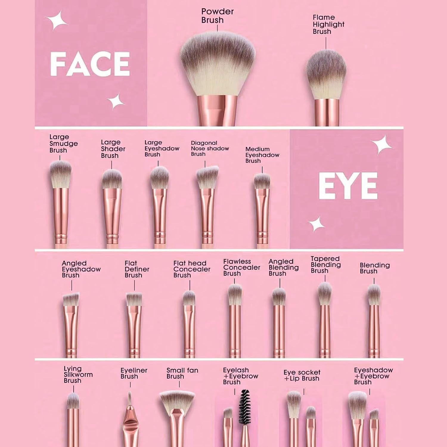 40Pcs professional Makeup Kit Makeup Brush Set Eye Shadow Mixing Brush Beauty sponge makeup brush Female Cosmetics Beauty Tools