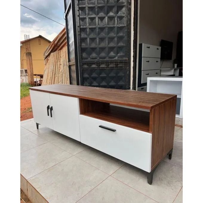Brandy 4ft (120cm) TV Stand | Laminated Chipboard Media Unit with Shelves | Durable Home Furniture Kenya