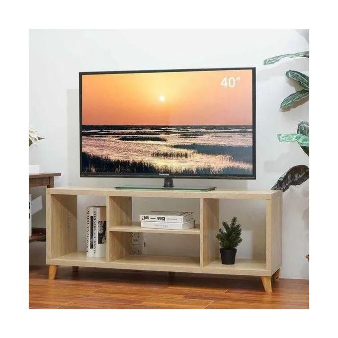 SAWYERS Modern Wooden TV Stand (120cm/4ft) | Fixed MDF Unit for Up to 55" TV | Fully Assembled.