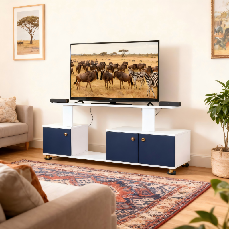 Istanbul 2 Modern TV Stand with LED Lights | 120cm MDF TV Unit | Living Room Furniture Kenya