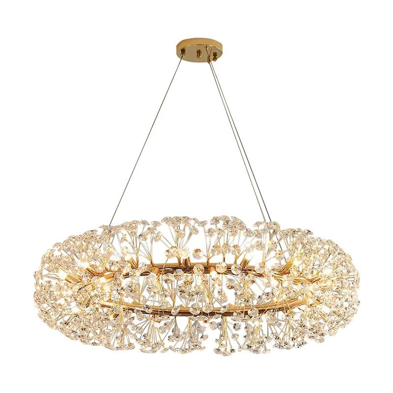 MODI Luxury Crystal Chandelier Modern Art Decor Ceiling Light, Living Room Dining Bedroom Lamp Full Home Package