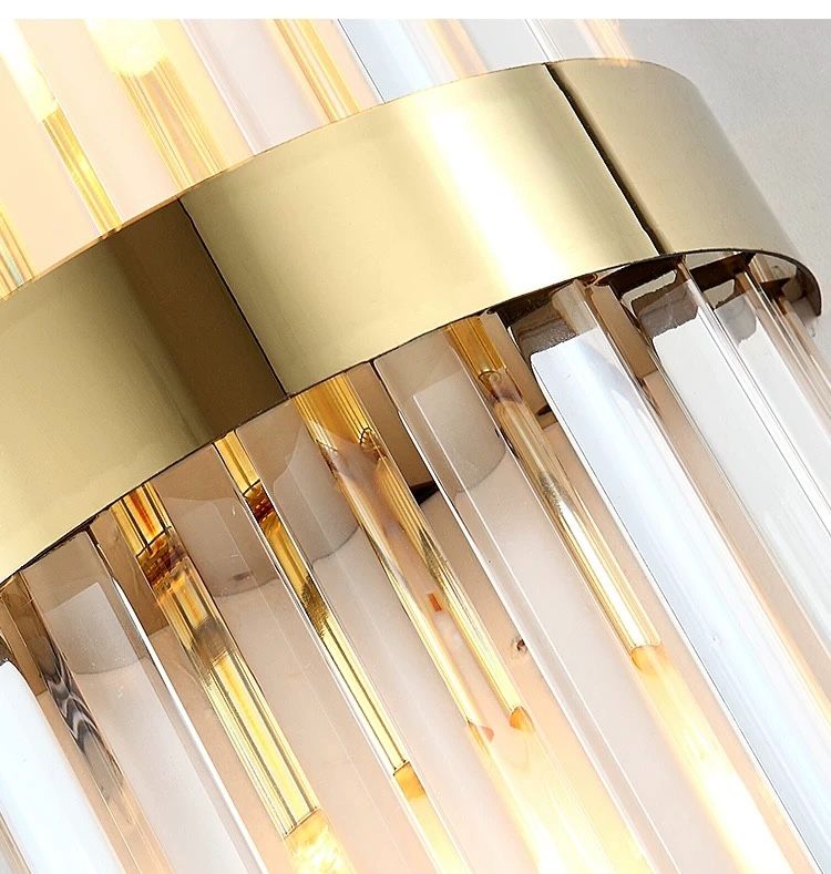 MODI Crystal Wall Lamp,Modern White Wall lamp Sconce,Luxury Creative Crystal Wall Light Fixture for Living room Bedside Hallway Stairway Corridor Lighting,2W