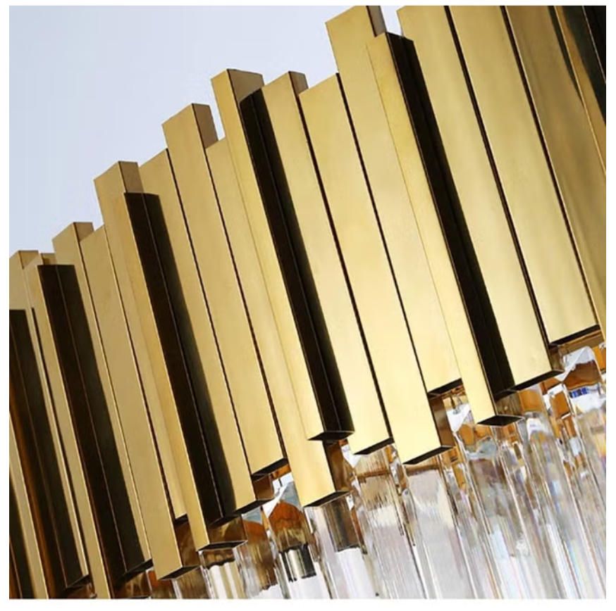 MODI Luxury Multi-Layer Crystal Chandelier, Modern Elegant Ceiling Pendant Lamp for Living Room, Dining Room & Bedroom