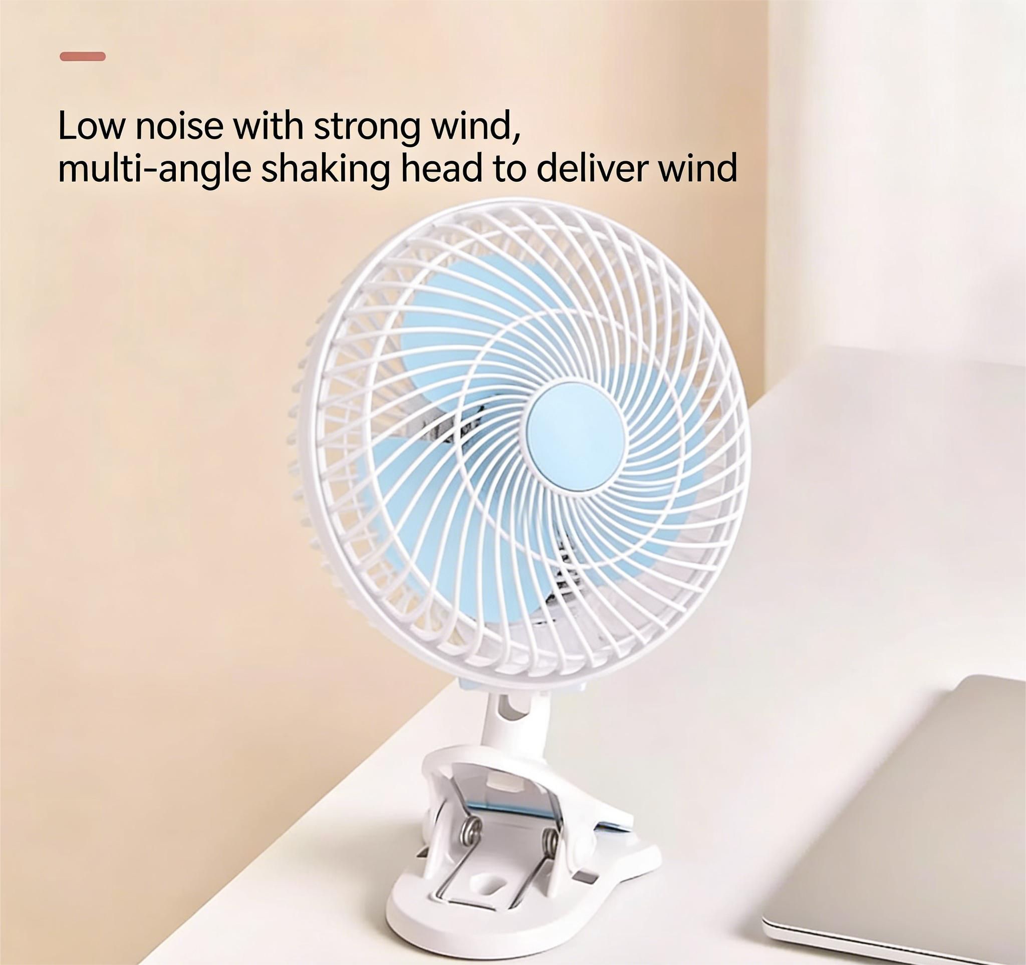 MODI 6 Inch Portable Mini Clip Fan, Super Powerful Quiet 180° Oscillating Desktop Fan for Home Office Bedroom