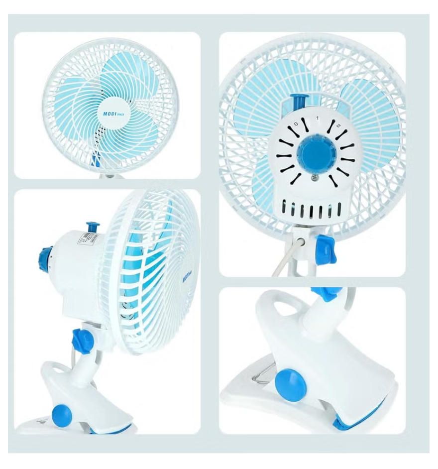 MODI 6 Inch Portable Mini Clip Fan, Super Powerful Quiet 180° Oscillating Desktop Fan for Home Office Bedroom