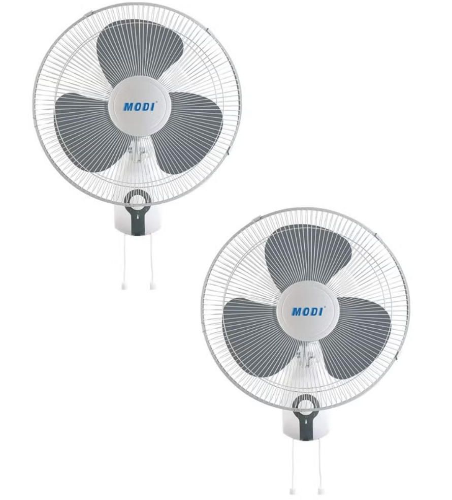 MODI 16-Inch Wall Fan 3-Speed Settings Powerful Airflow Silent Motor Oscillation & Timer Ideal for Home & Office