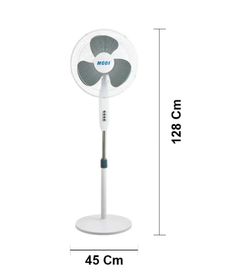MODI Quiet Standing Pedestal Fan, Adjustable Speed Energy Saving Floor Fan for Home Bedroom Living Room