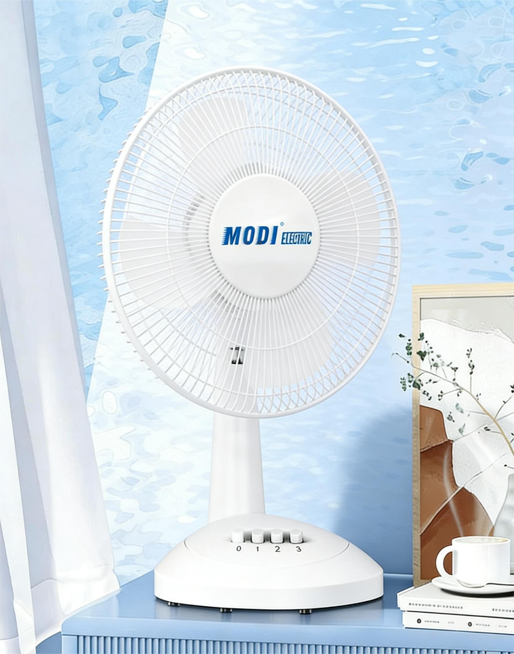 MODI 16 Inch Standing Fan, 3 Speed Quiet Oscillating Electric Floor Fan with Powerful Motor for Home Use