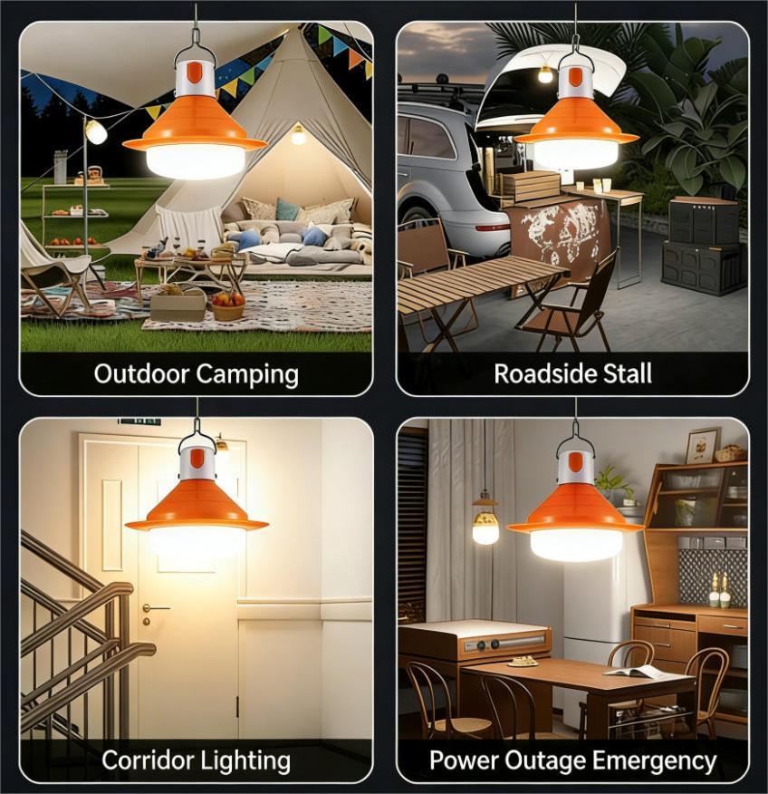 MODI Solar Light Bulb, LED Portable Outdoor Solar Powered Lamp LED Lighting for Camp Tent Night Fishing Emergency Lights Flash