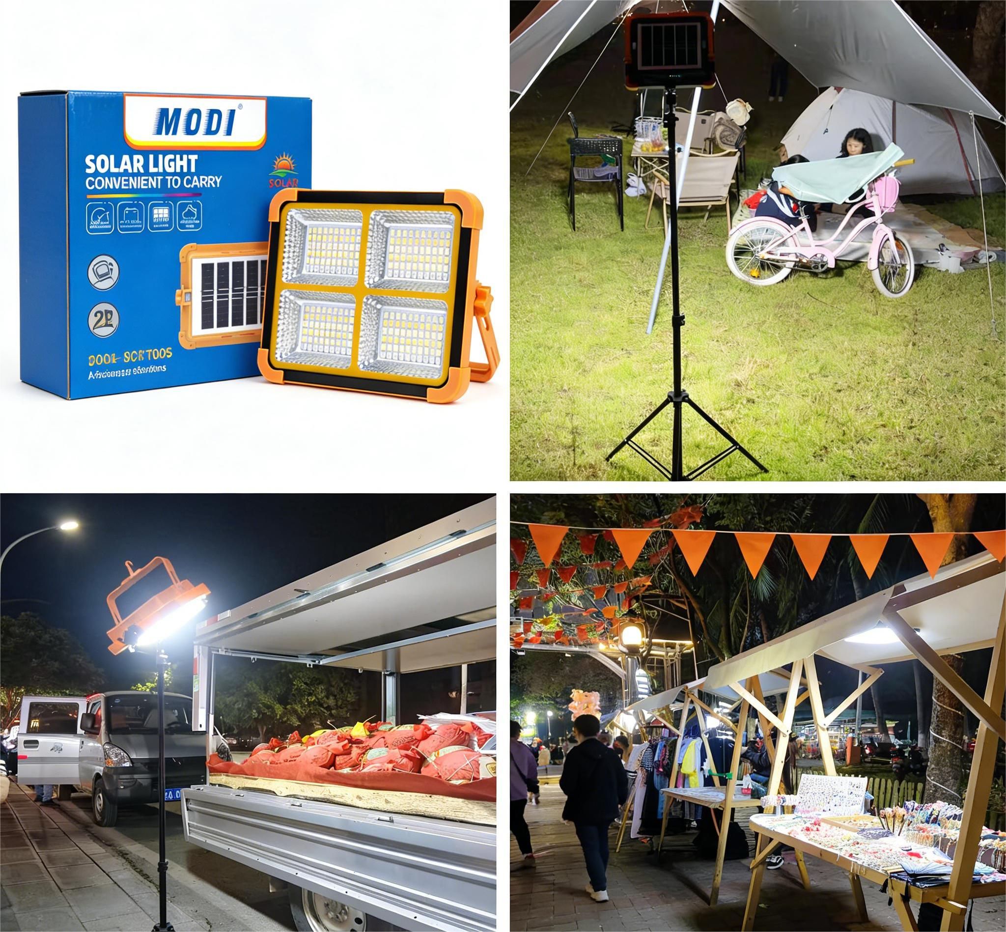 MODI Solar Flood Security Lights Simple Style Indoor Outdoor Garden Street Lamp Solar LED Portable Light Outdoor Emergency Camping Lamp