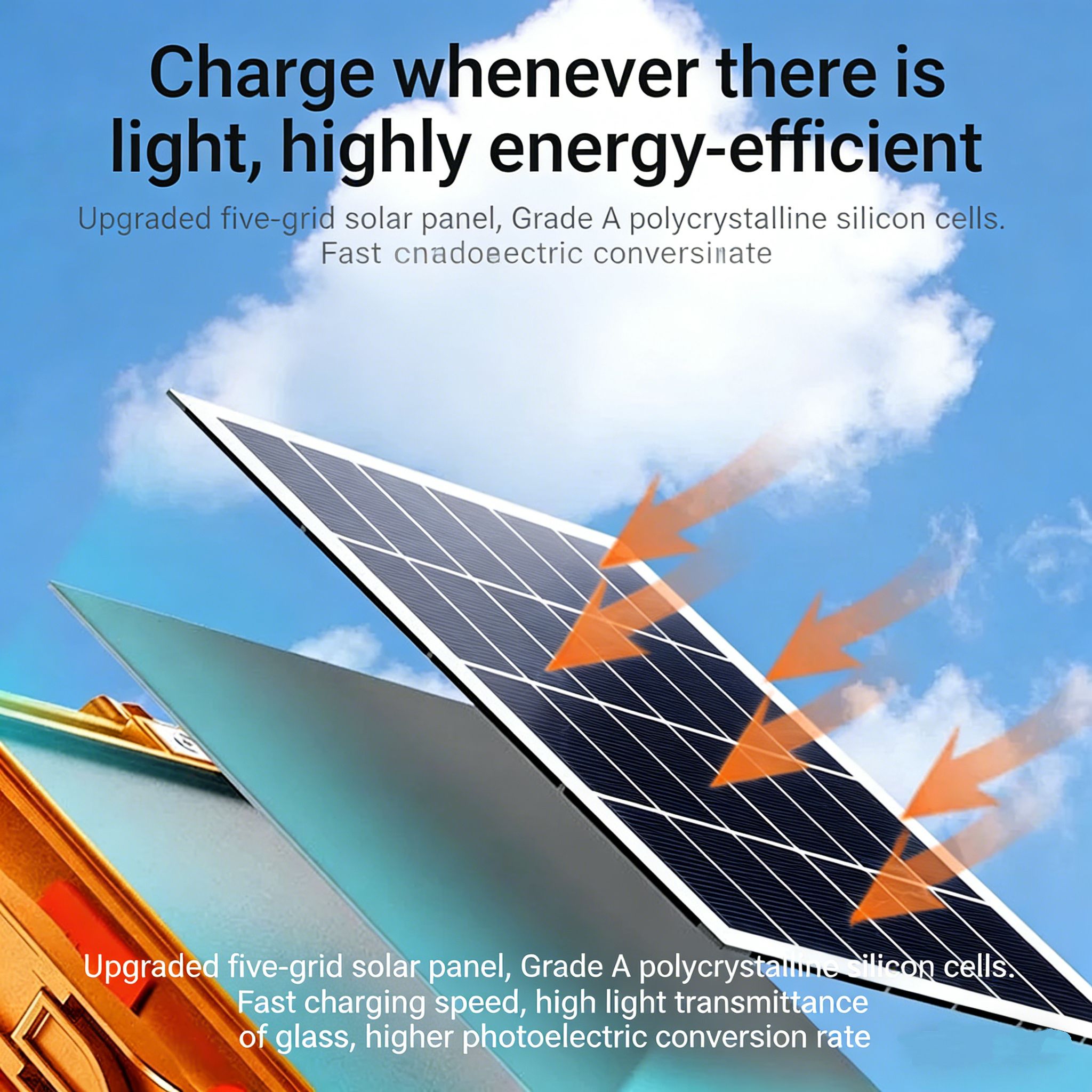 MODI Solar Flood Security Lights Simple Style Indoor Outdoor Garden Street Lamp Solar LED Portable Light Outdoor Emergency Camping Lamp